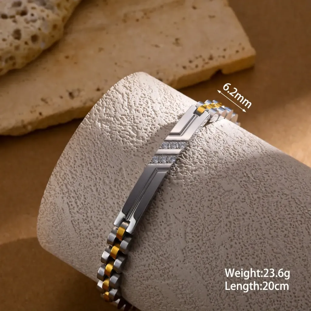 Bracelet Homme Vendôme – Argent & Or