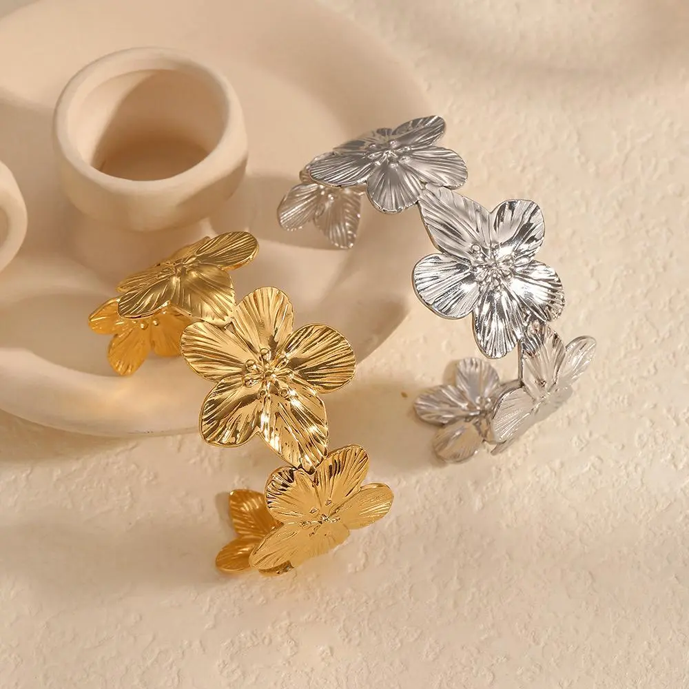 Floral Gold-Tone Bracelet