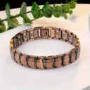 Bracelet Homme à Maillons en Acier Inoxydable – Finition Cuivrée